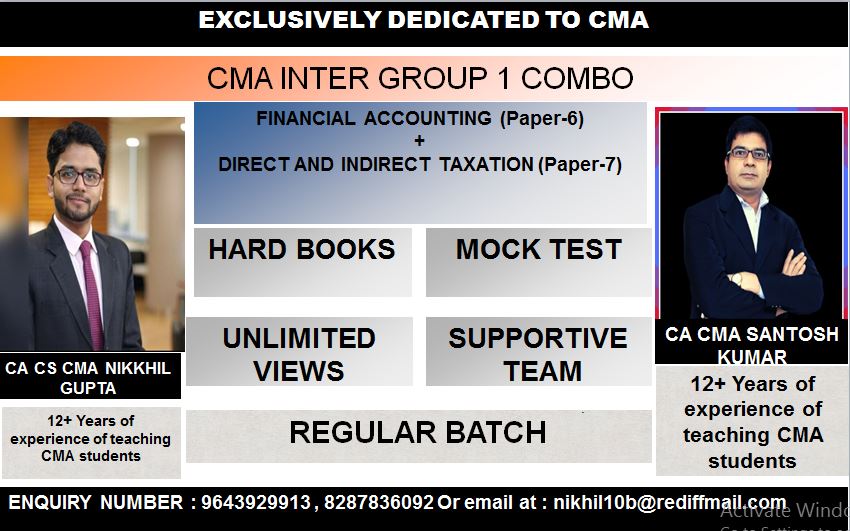 COMBO (FINANCIAL ACCOUNTING, DIRECT AND INDIRECT TAXATION)